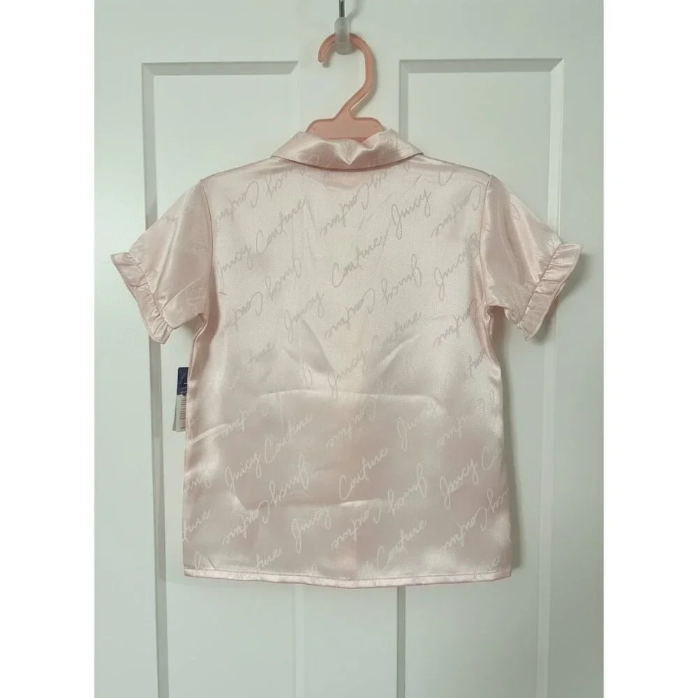 Juicy‎ Couture Girls Satin Pajama Set Pink Size 6X NWT
